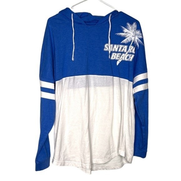 Other - The Cotton Gallery Santa Rosa Beach hooded long sleeve tee blue M